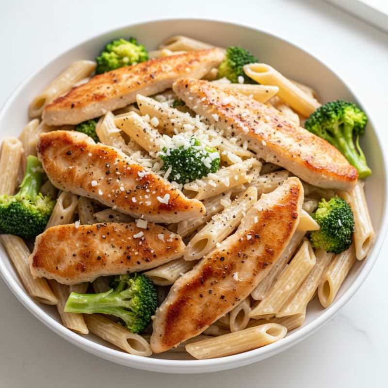 Garlic Parmesan Chicken Alfredo Pasta