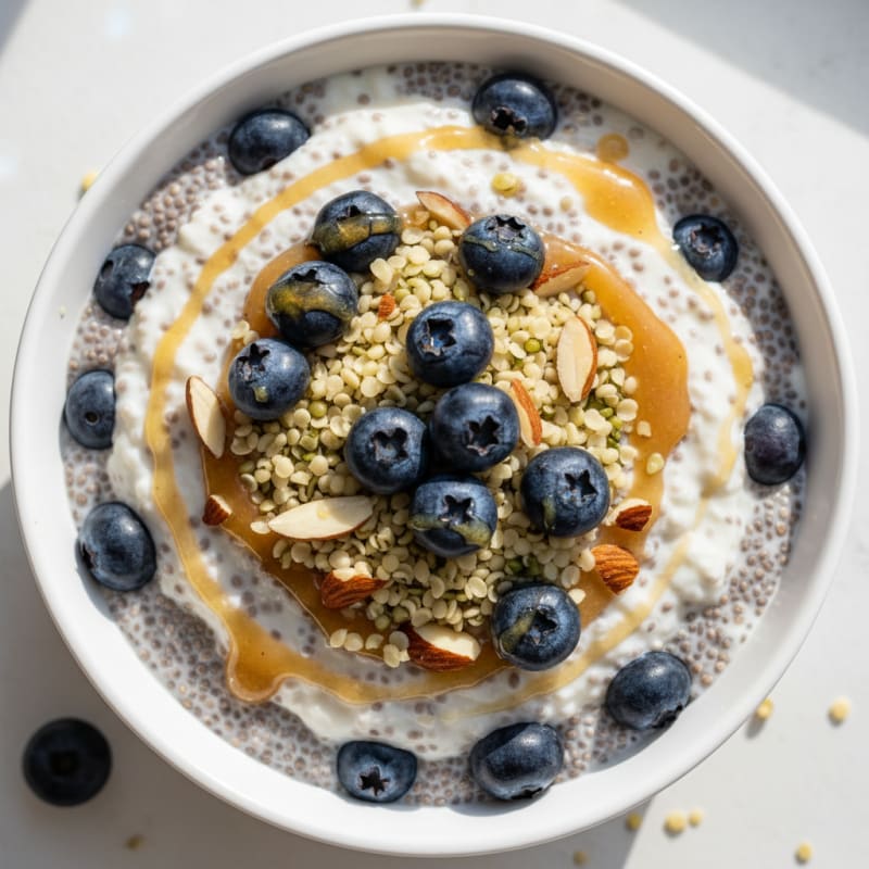 Creamy Vanilla Chia Pudding Parfait