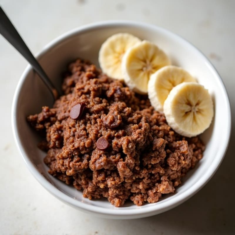 Fudgy Dark Chocolate Protein Baked Oats