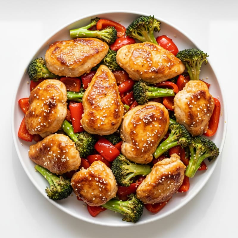 Crispy Teriyaki Chicken with Roasted Vegetables
