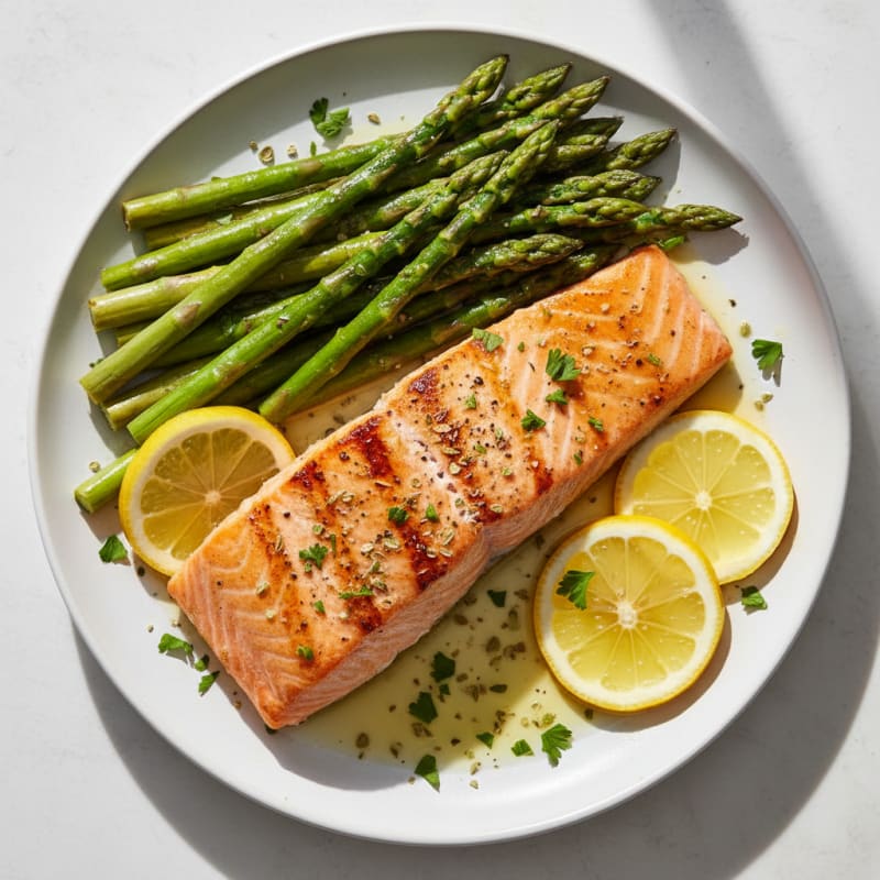 Sheet Pan Lemon Herb Salmon and Asparagus