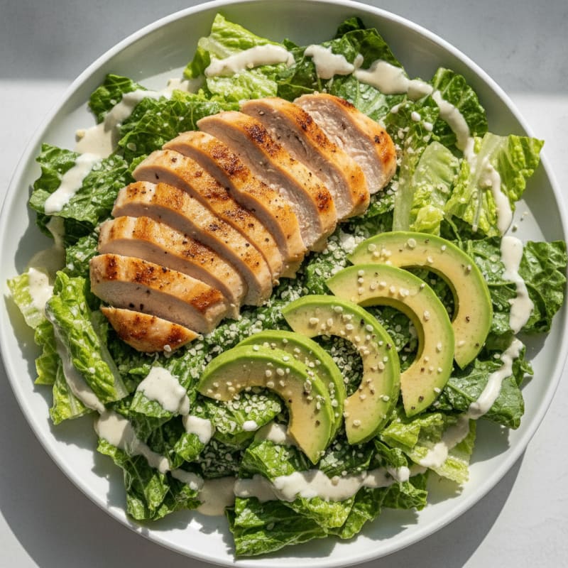 Chicken Caesar Salad with Creamy Dressing