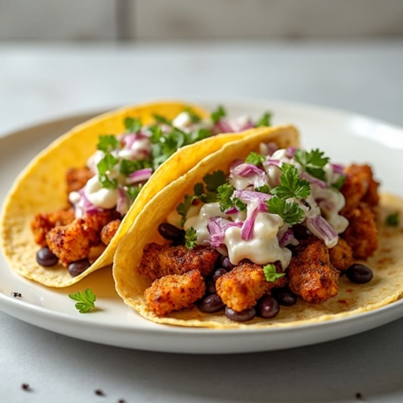 Crispy Jackfruit Tacos with Fresh Slaw
