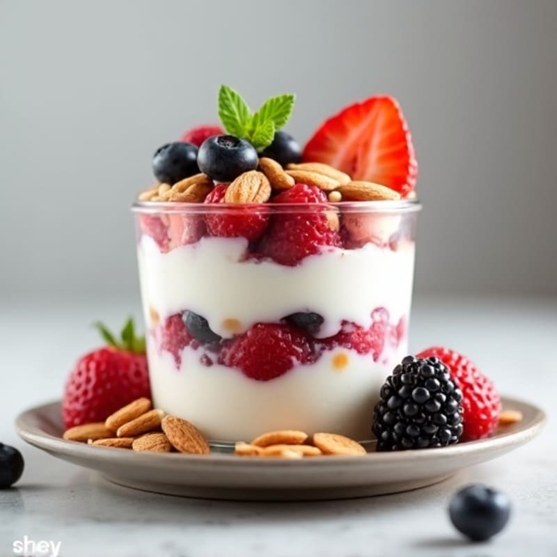 Creamy Greek Yogurt Protein Parfait with Mixed Berries