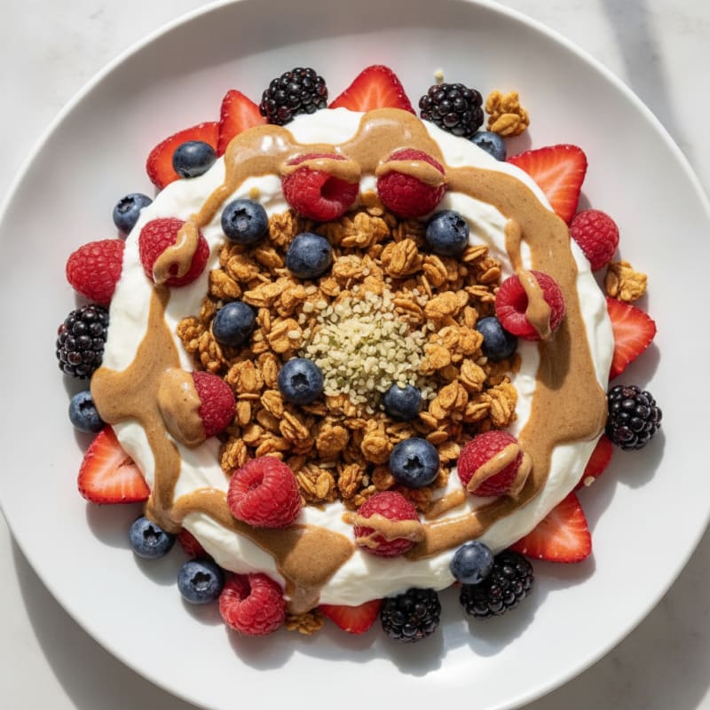 Silky Greek Yogurt and Mixed Berry Protein Parfait
