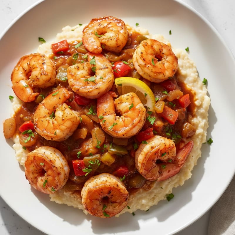 Creamy Cajun Shrimp and Grits