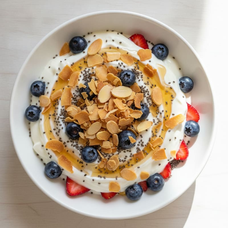 Greek Yogurt Parfait with Berries and Chia Seeds