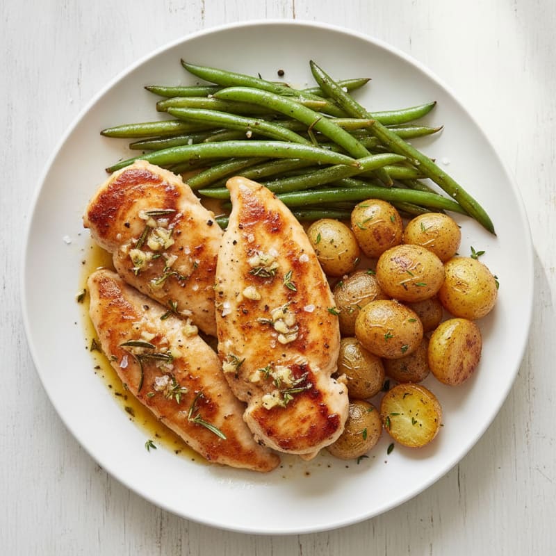 Pan-Seared Chicken with Garlic Herb Butter