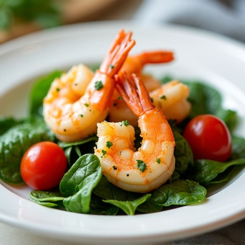 Healthy Garlic Butter Shrimp Scampi with Fresh Greens