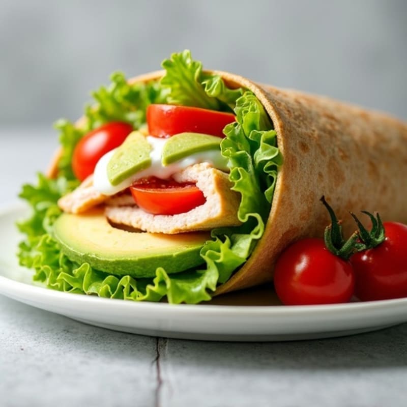 Lean Turkey and Creamy Avocado Whole Wheat Wrap