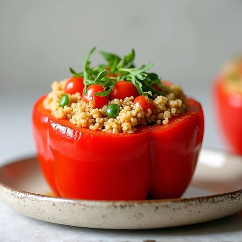 Ground Turkey Quinoa Stuffed Bell Peppers