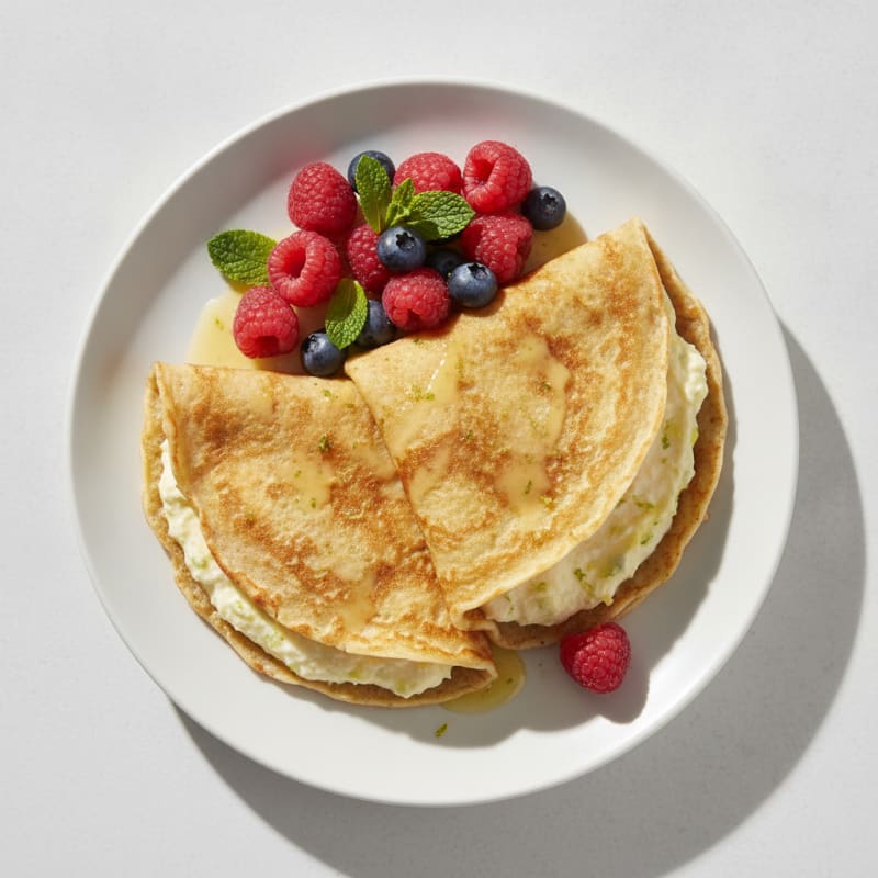 Delicate Lemon Ricotta Crepes