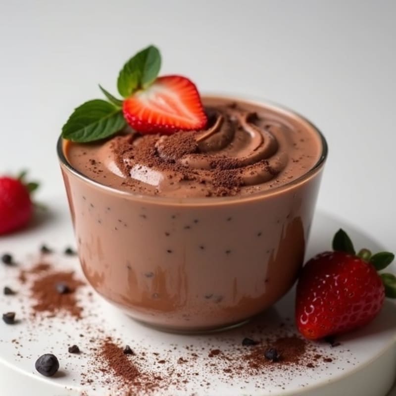 Creamy Chocolate Protein Pudding with Chia Seeds