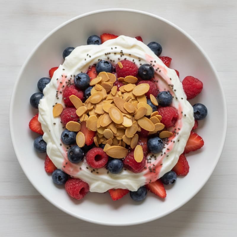 Creamy Greek Yogurt Protein Parfait with Mixed Berries