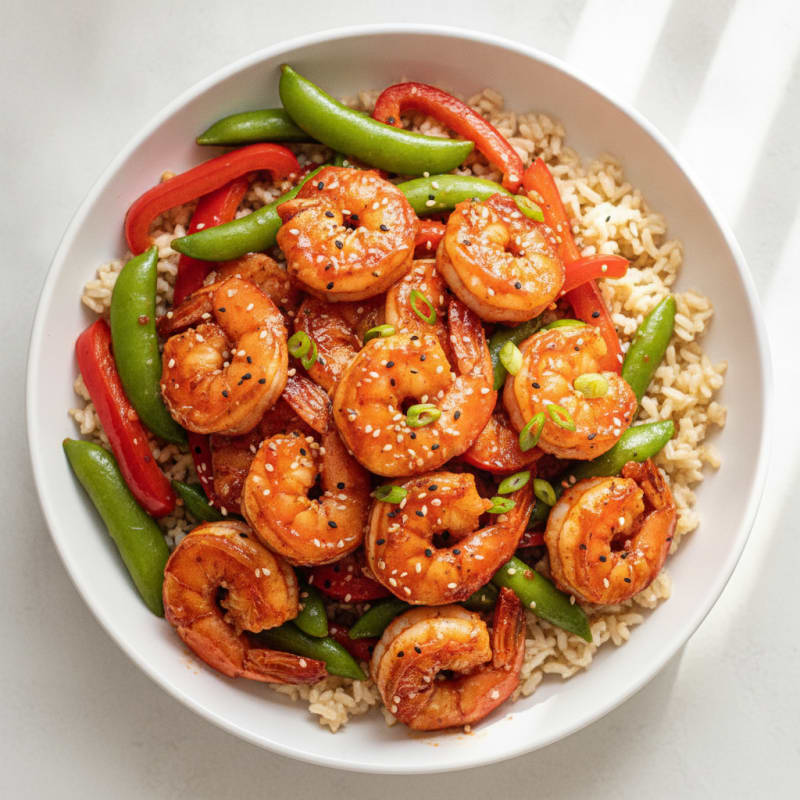 Sweet and Spicy Shrimp Bowl