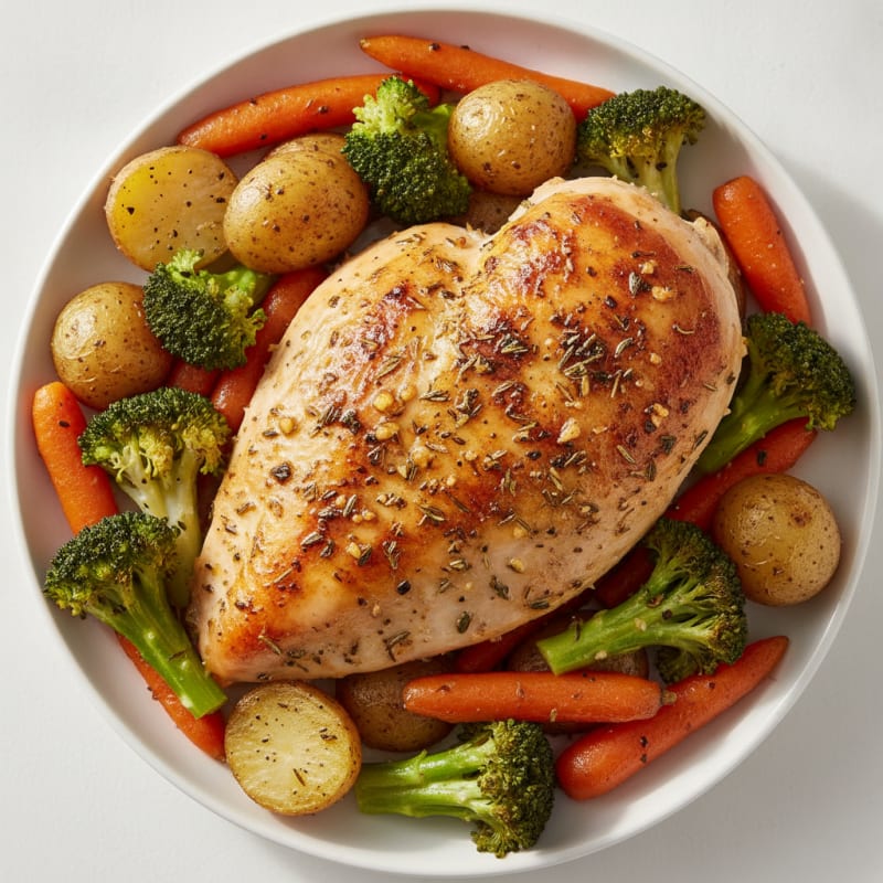 Herb-Roasted Chicken with Roasted Vegetables