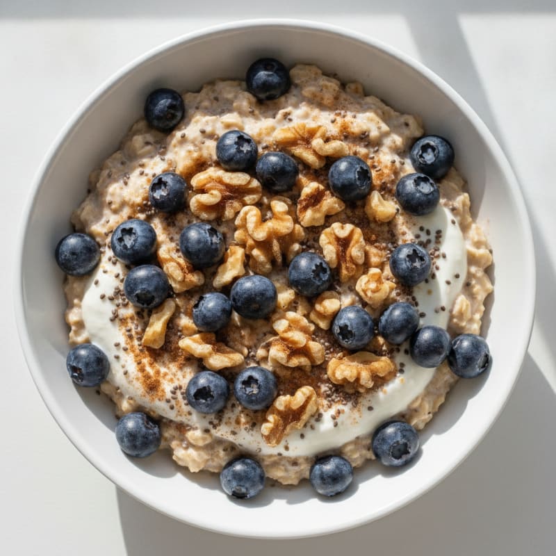 High-Protein Berry Walnut Overnight Oats