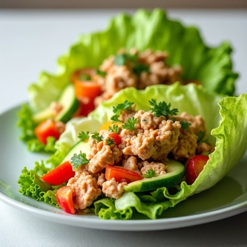 Fresh Spicy Tuna Lettuce Wraps