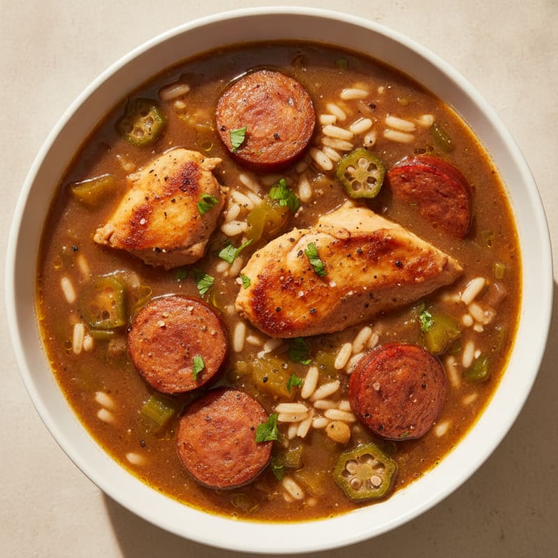 Creole Chicken and Sausage Gumbo