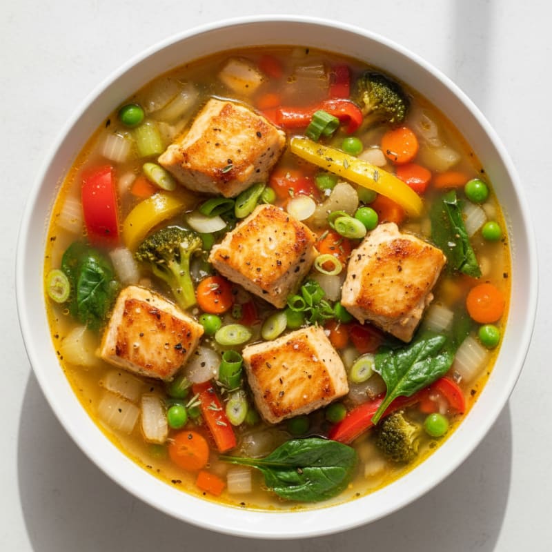 Hearty Chicken and Vegetable Broth Soup