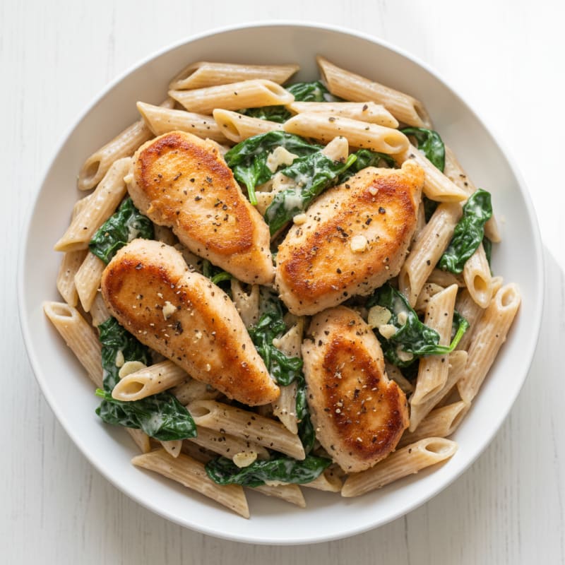 Garlic Parmesan Chicken Alfredo Pasta