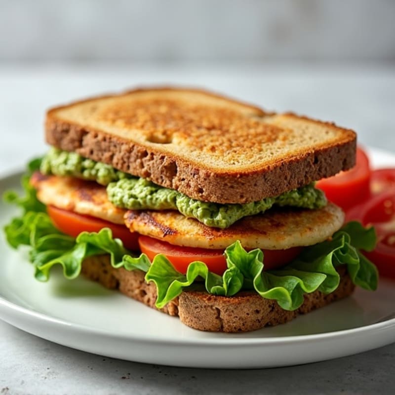 Herb-Pesto Grilled Chicken Sandwich with Fresh Greens