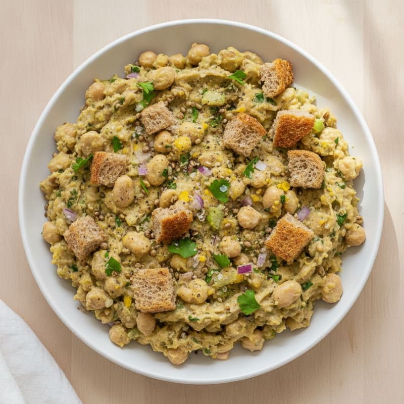 Mediterranean Garbanzo Bean Salad Sandwich Filling