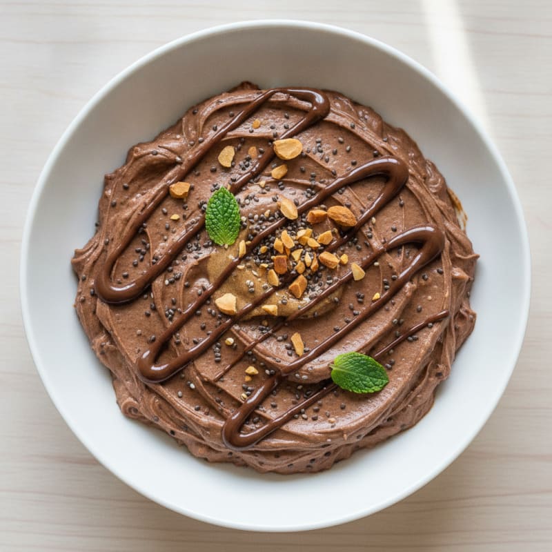 Creamy Chocolate Protein Pudding with Chia Seeds