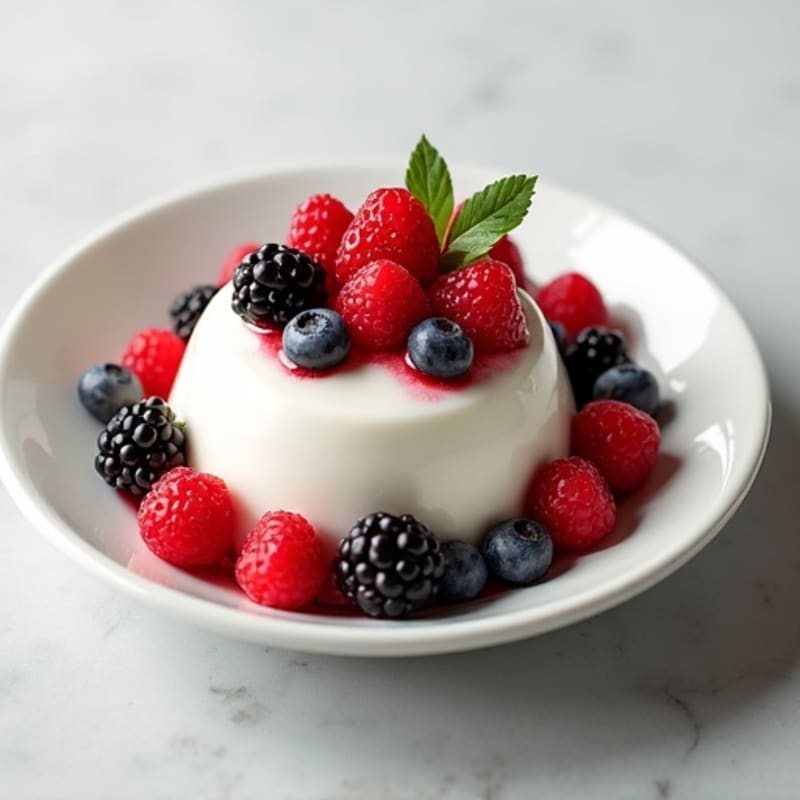 Silky Vanilla Protein Yogurt with Mixed Berries