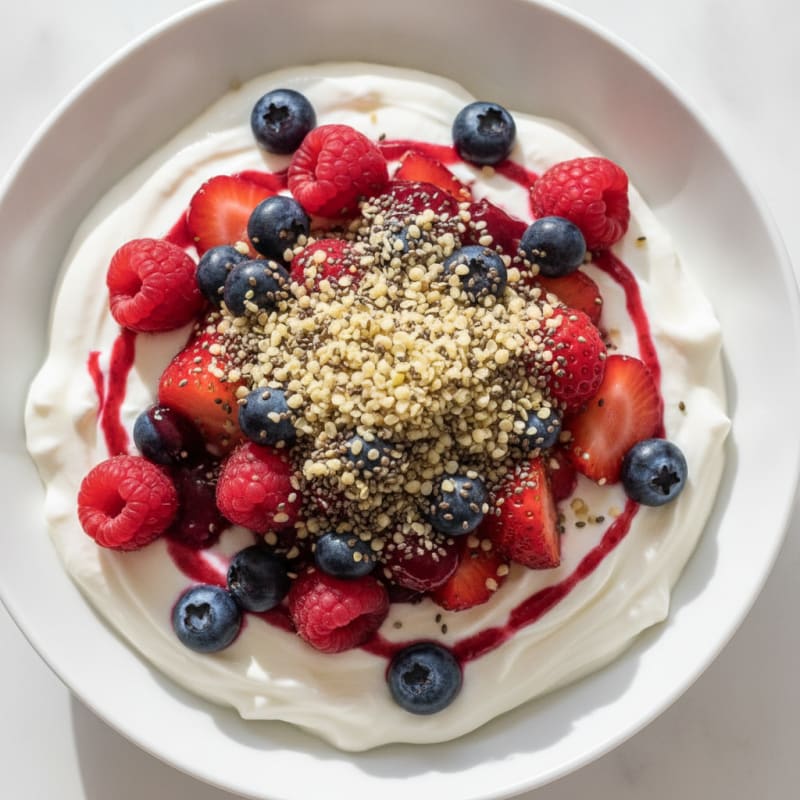 Creamy Greek Yogurt Protein Parfait with Mixed Berries