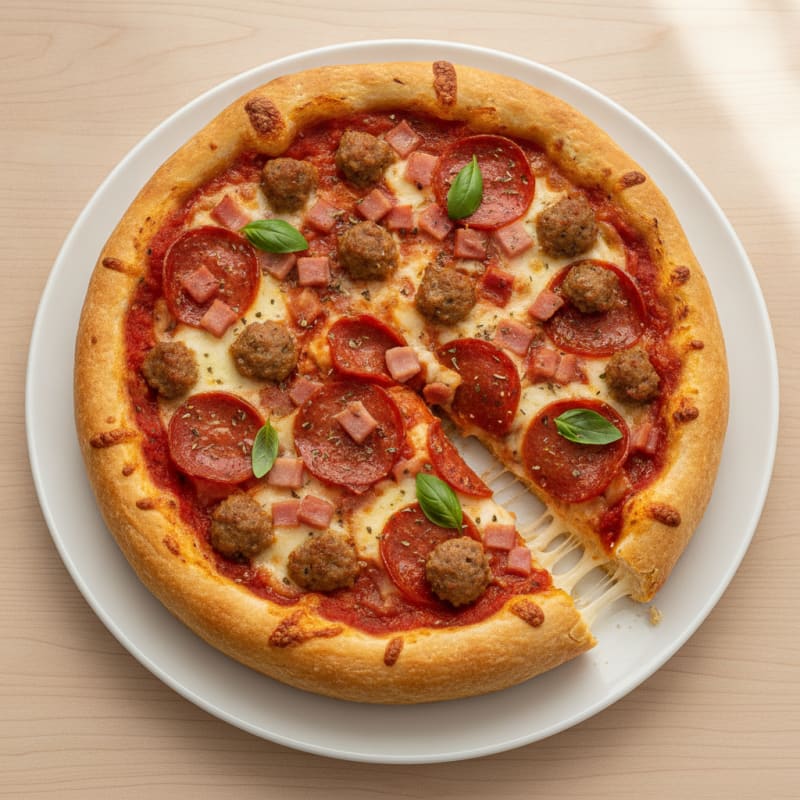 Stuffed Crust Meat Lovers Pizza