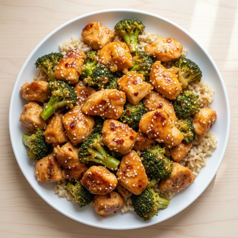 Baked Orange Chicken and Broccoli