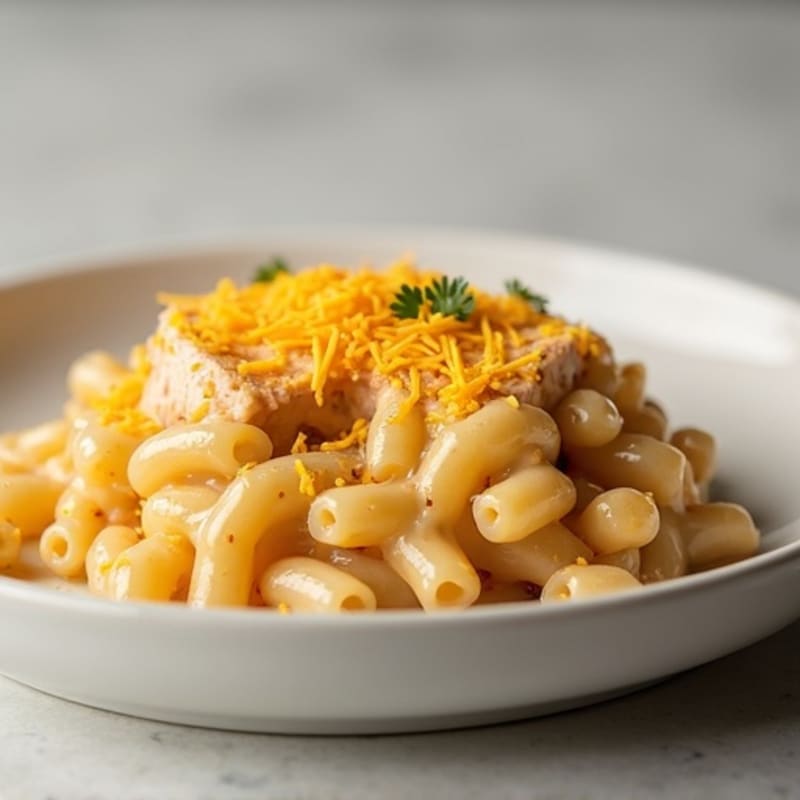 High-Protein Creamy Cheesy Macaroni Bake