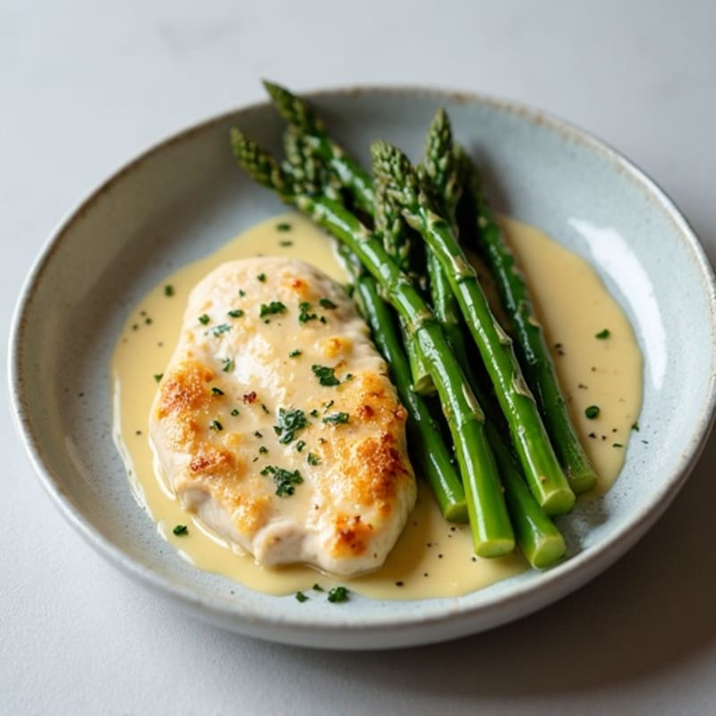 Creamy Coconut Chicken with Roasted Asparagus