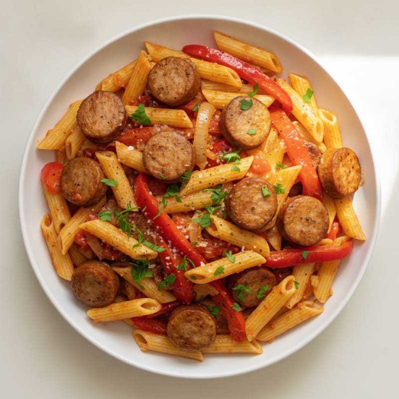 Sausage and Roasted Pepper Pasta