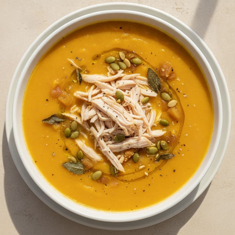 Roasted Butternut Squash and Apple Soup