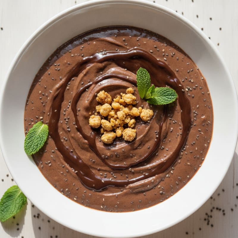 Silky Protein Chocolate Shake with Chia Seeds