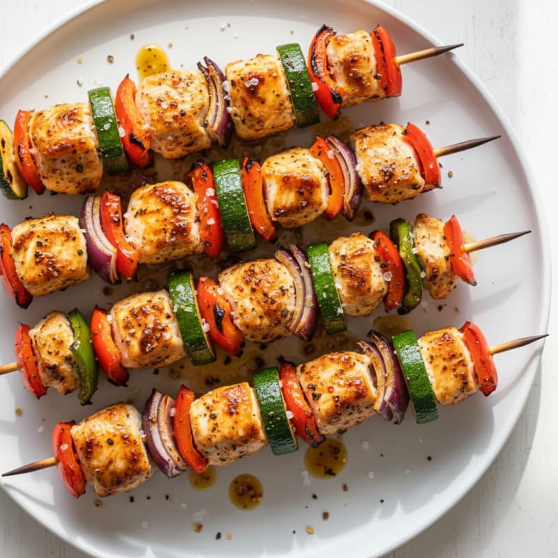 Smoky Grilled Chicken and Vegetable Skewers