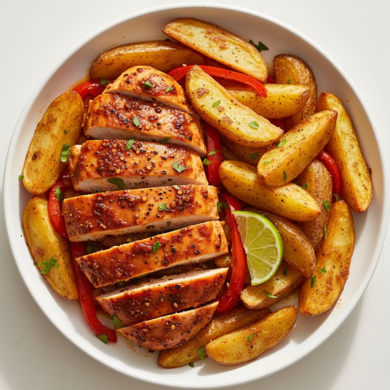 Spicy Chipotle Chicken and Crispy Roasted Potatoes