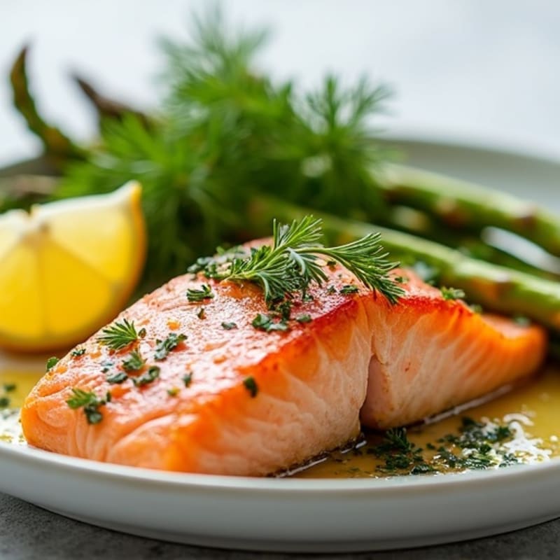 Lemon-Herb Baked Salmon with Roasted Asparagus