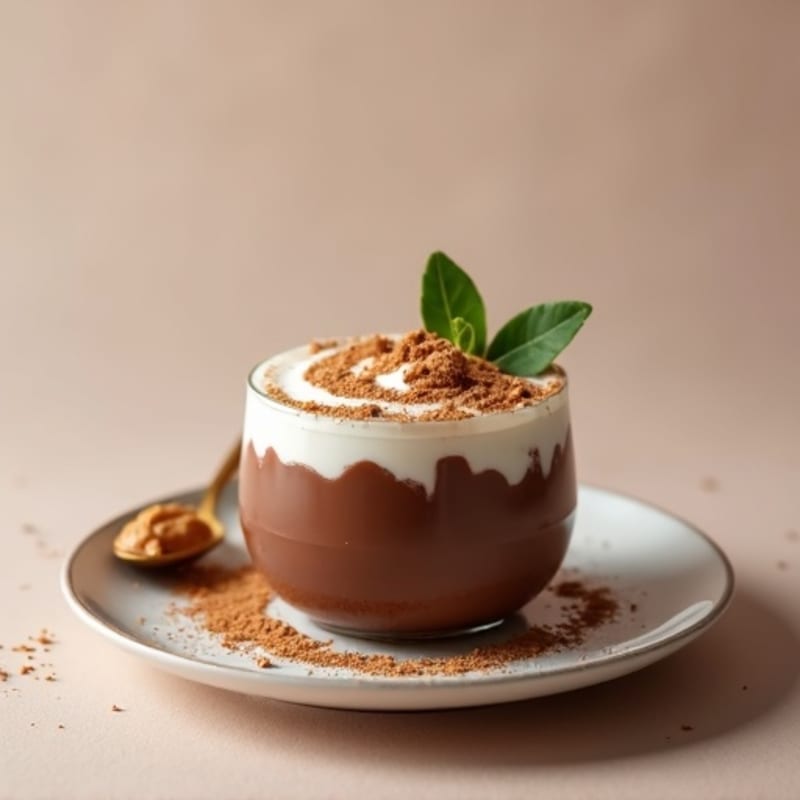 Silky Chocolate Protein Pudding with Peanut Butter Swirl