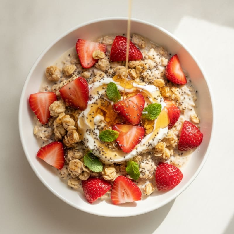 Strawberry Shortcake Overnight Oats