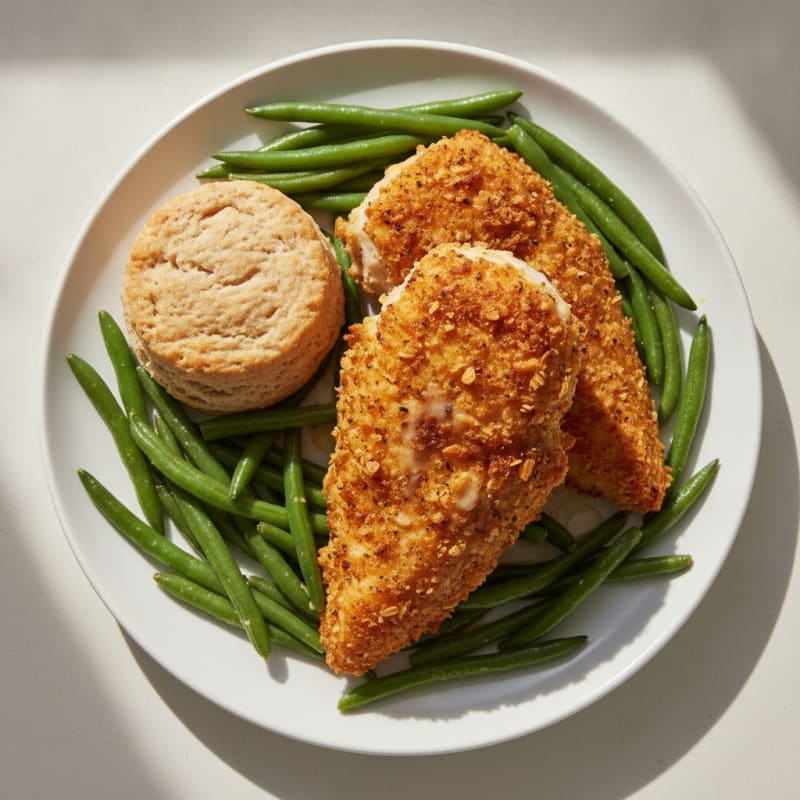 Buttermilk Fried Chicken with Fluffy Biscuits