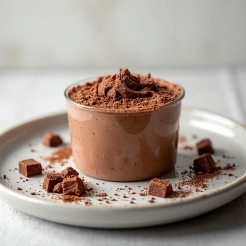 High-Protein Chocolate Greek Yogurt Mousse with Egg White Protein