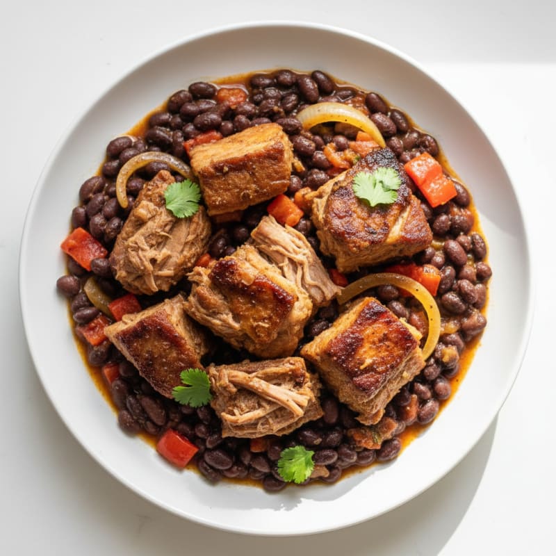 Tender Slow-Cooked Pork & Smoky Beans