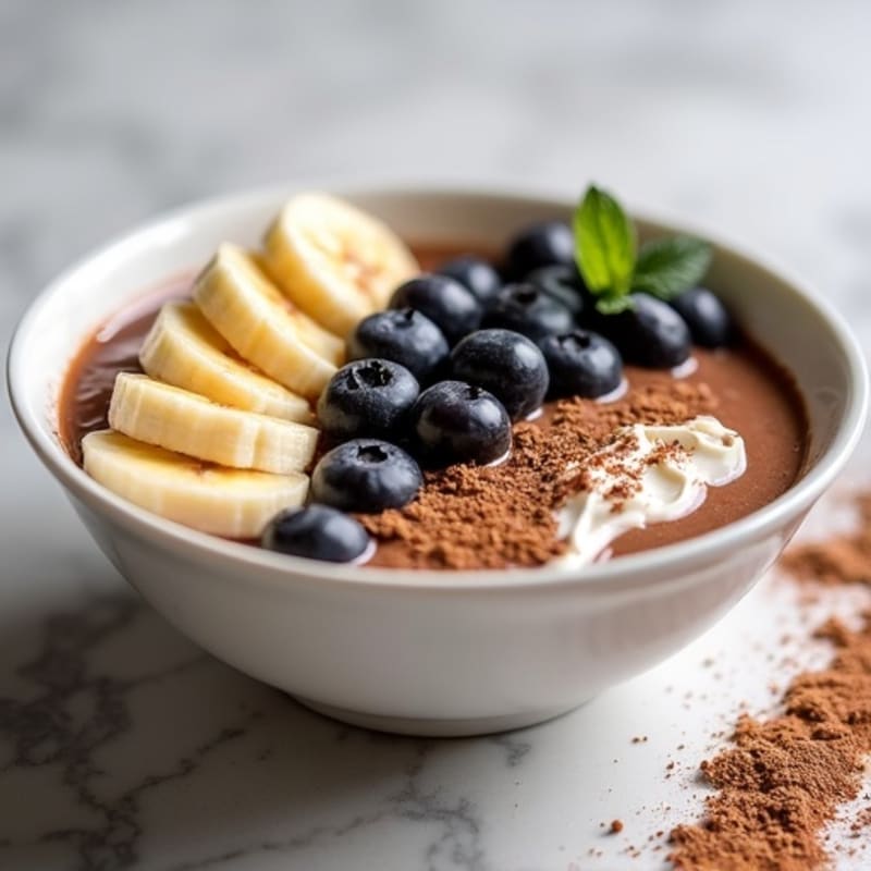 Creamy Chocolate-Banana Protein Smoothie Bowl