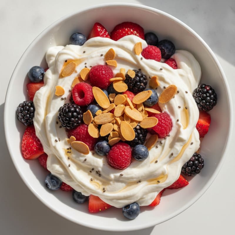 Creamy Greek Yogurt Protein Parfait with Mixed Berries