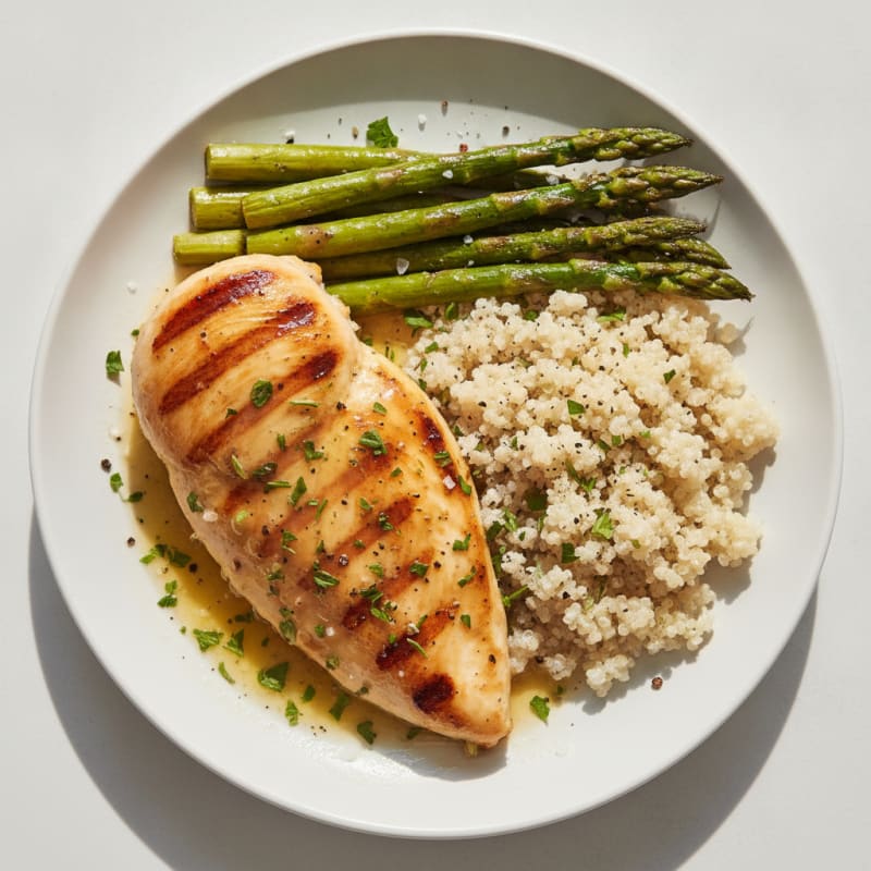 Lemon Herb Grilled Chicken with Asparagus