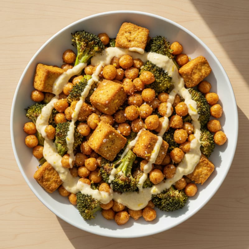 Roasted Vegetable and Chickpea Bowl