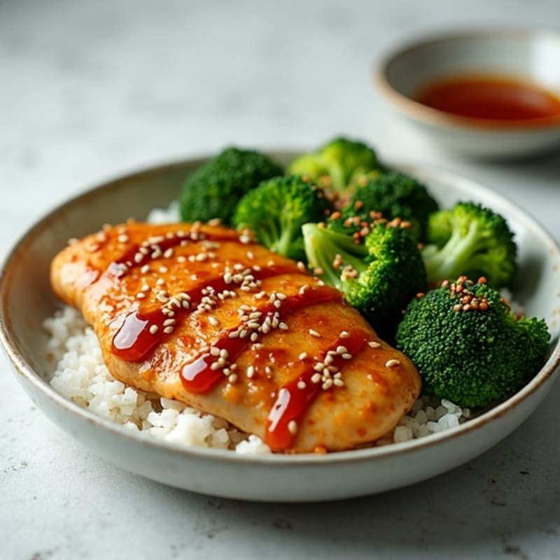 Ginger-Glazed Teriyaki Chicken with Sesame Broccoli